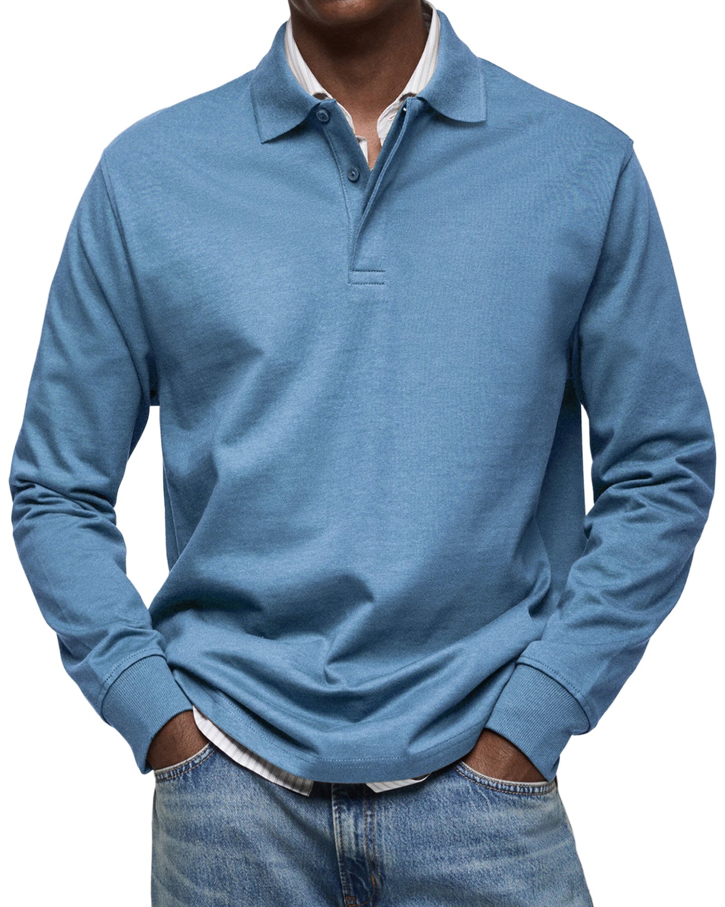 Alexandre™ casual polo met lange mouwen