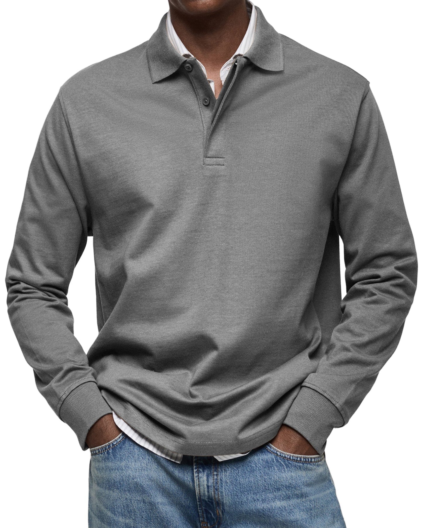 Alexandre™ casual polo met lange mouwen