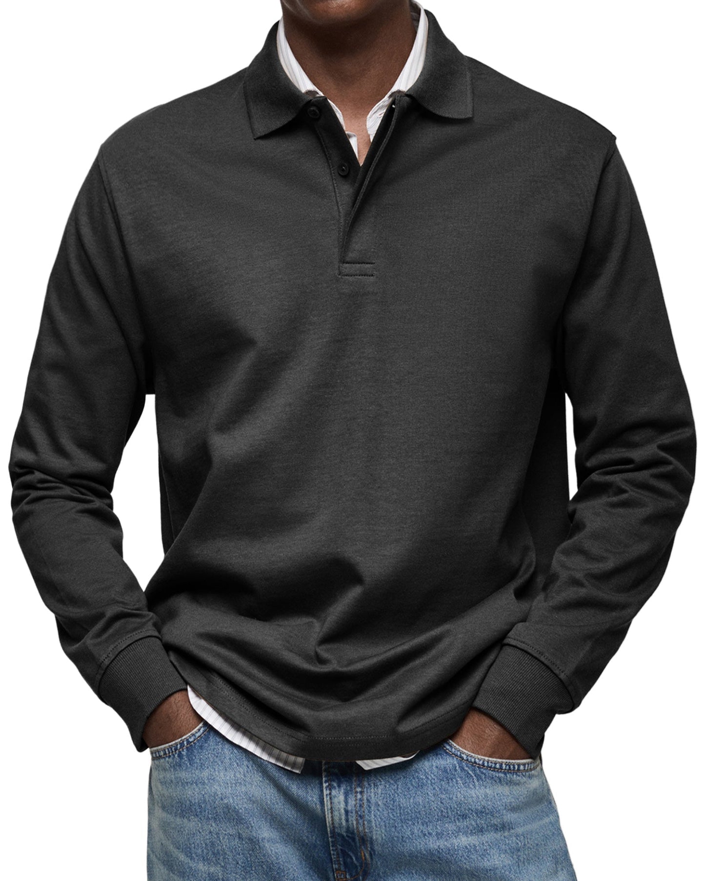 Alexandre™ casual polo met lange mouwen