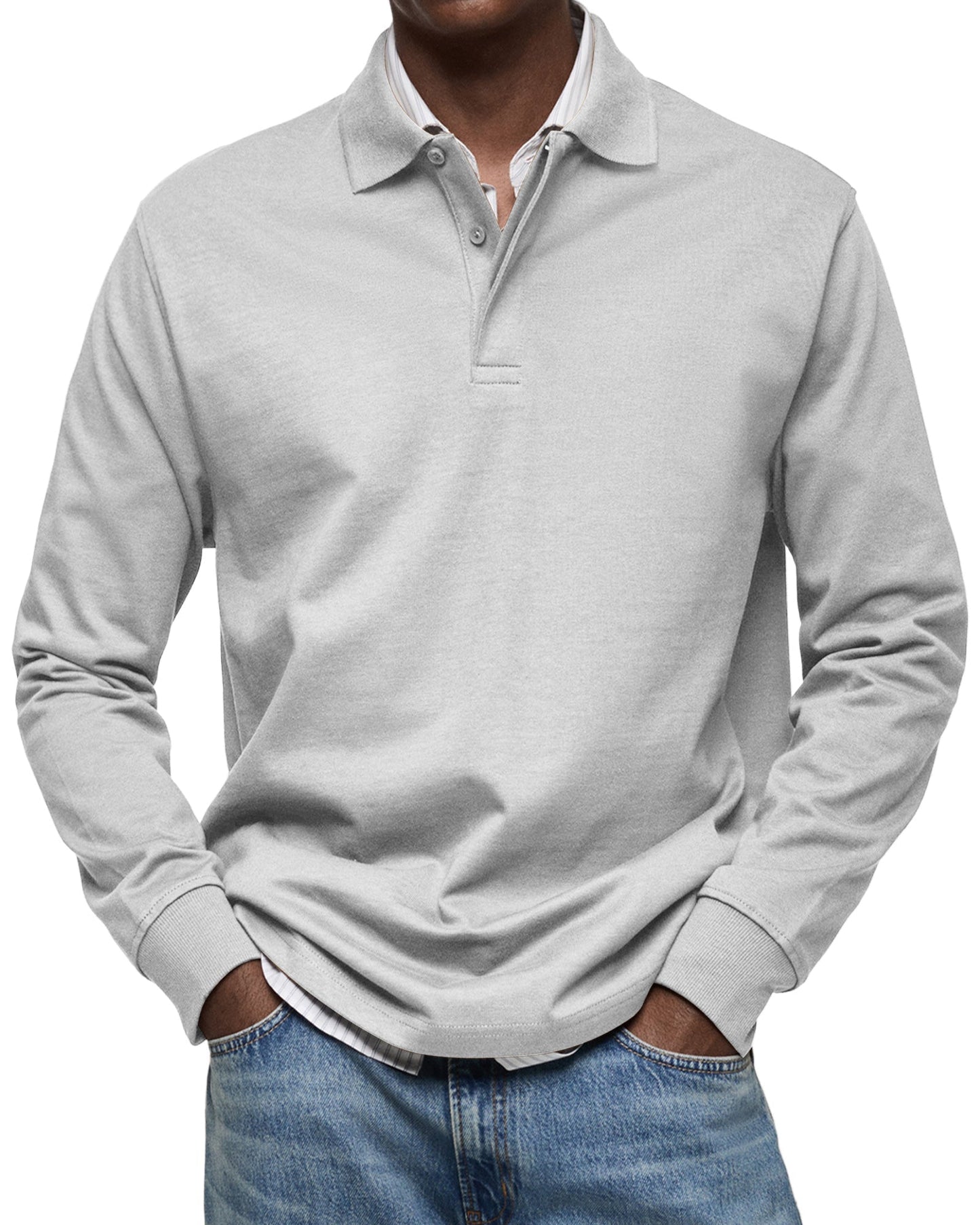 Alexandre™ casual polo met lange mouwen